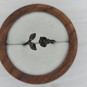 Black Rose 925 Sterling Silver Ring